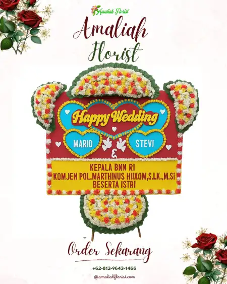 Papan Bunga Pernikahan Taganombak